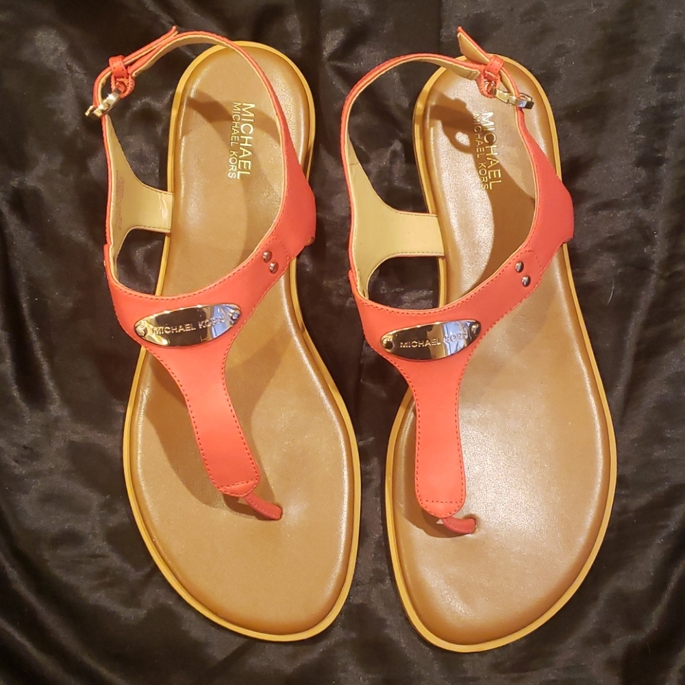 Michael Kors coral sandals